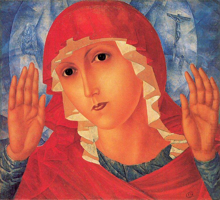 Petrov-Vodkin, Kozma Our Lady- Tenderness of Cruel Hearts china oil painting image